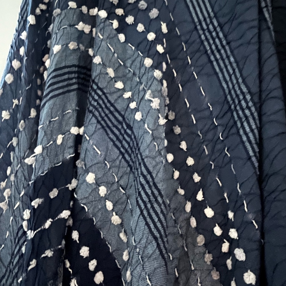 Navy/White Poncho